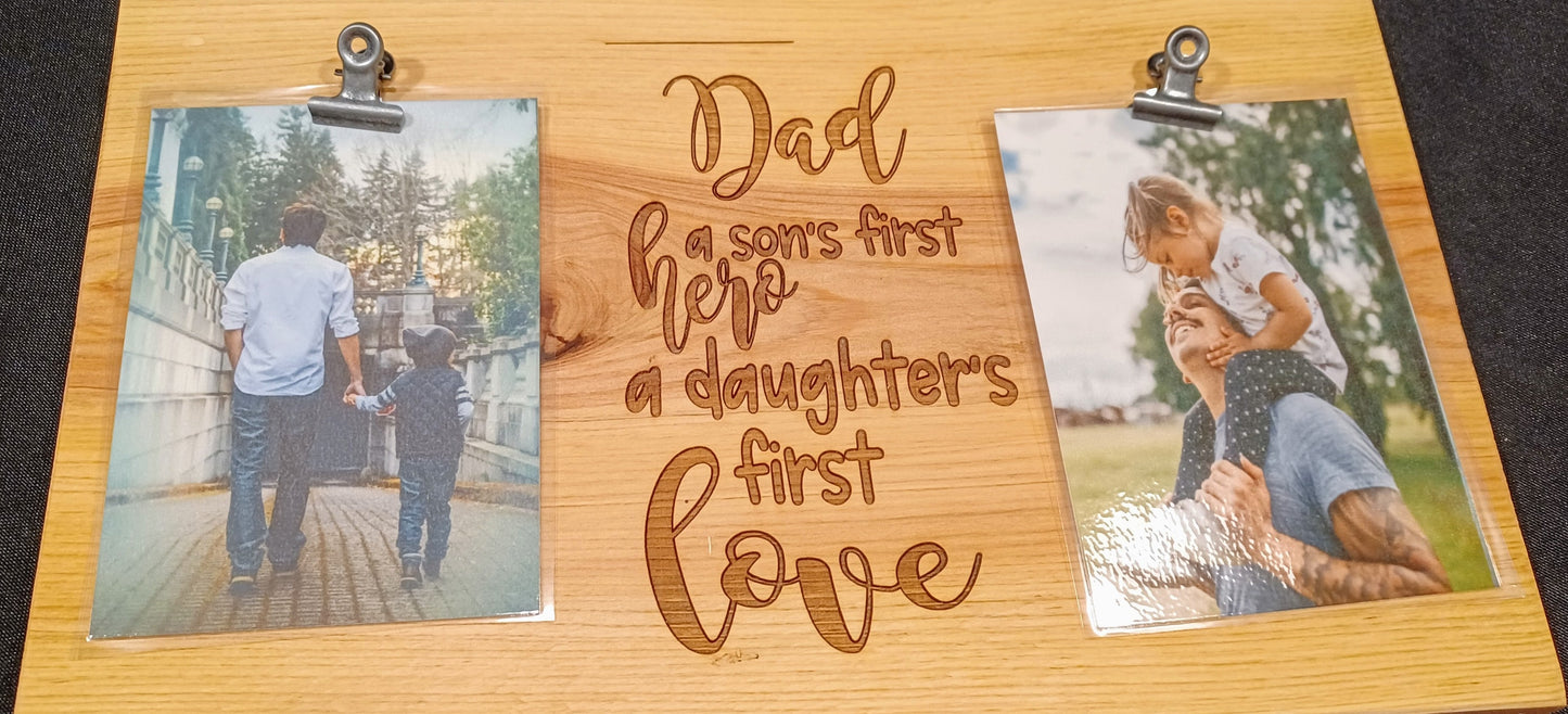 Dad Hero Daughter First Love  Picture Frame